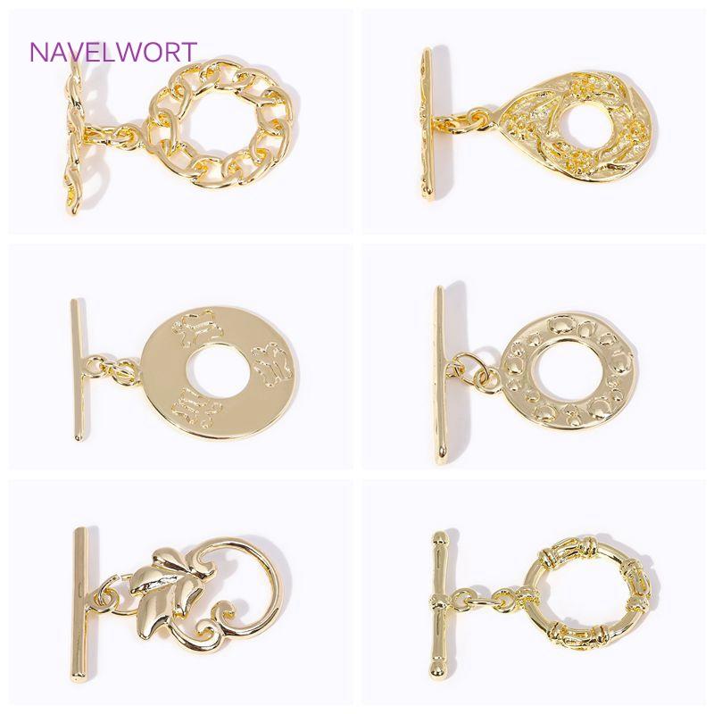 7 Types 18K Gold Plated Brass OT Clasps Bracelet/Necklace Connect Clasps For Jewelry Making Supplies DIY Crafts Accessories