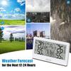 Baldr 8.5" Large Screen Weather Station RCC Atomic Alarm Clock Thermometer Hygrometer Moon Phases 100M Wireless Outside Forecast