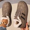 Fashion and Versatile Flat Shoes for Women,  Winter New Retro and Plush Versatile Soft Sole Sports and Non Slip Casual Shoes