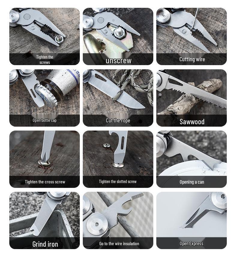Portable Multi-Functional Folding Pliers & Knife for Outdoor Survival and Camping