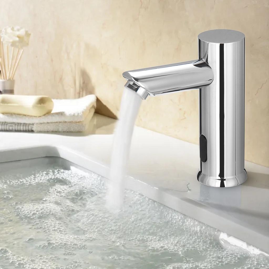 304 Stainless Steel Bathroom Sink Infrared Automatic Handsfree Faucet Sensor Touch Faucet Electric Basin Faucet Induction Water Saving