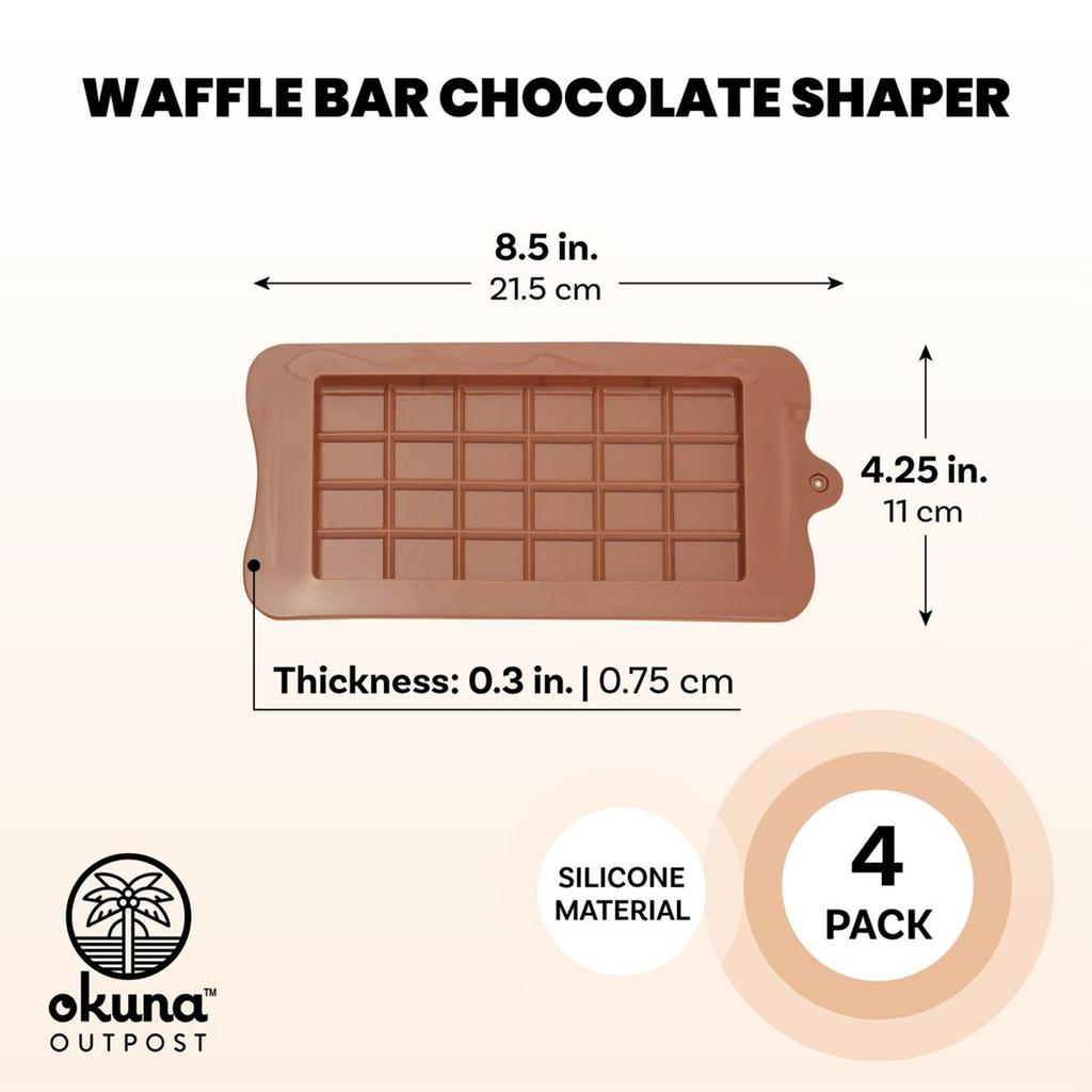 4 Pack Silicone Candy Bar Molds For And Kitchen Accessories