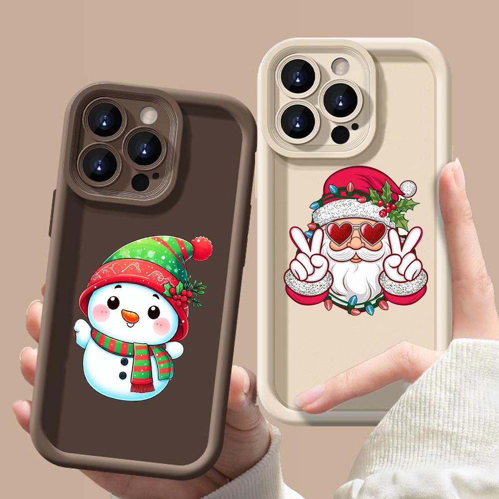 N98 Happy New Year Merry Christmas Soft Angel Eyes Phone Cases for Xiaomi 11 Lite 5G NE 14T 13T Redmi note 13 12 11 10 9 Pro 13C A3 Shockproof Cover