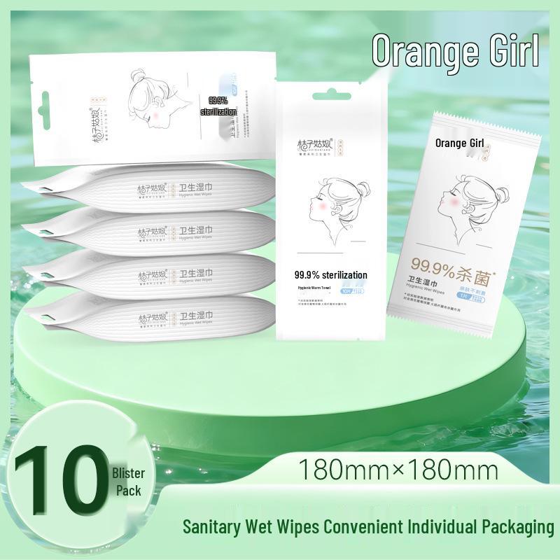 

Orange Girl Oil & Sweat-Removing Wet Wipes - Portable Single Pack for Hands and Face (FX)