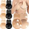 Women Push Up Bras Silicone Bio Paste Adhesive Bra Strapless Bra Nipple Cover Reusable Sticky Breast Lift Pads Rabbit Covers