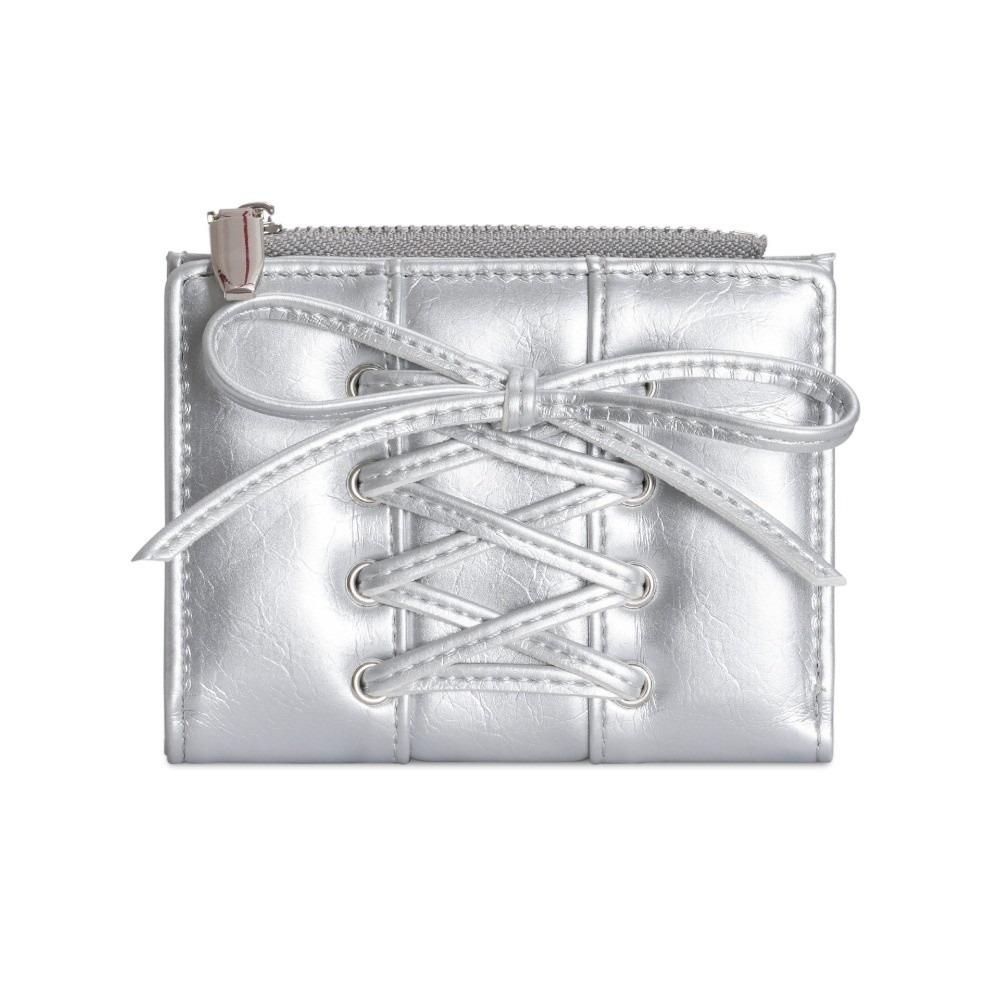 Strap Bow Women Wallets Short Wallets Card Holder Folding Zipper Coin Purse Girl PU Leather Coin Pouch Casual Clutch Bag