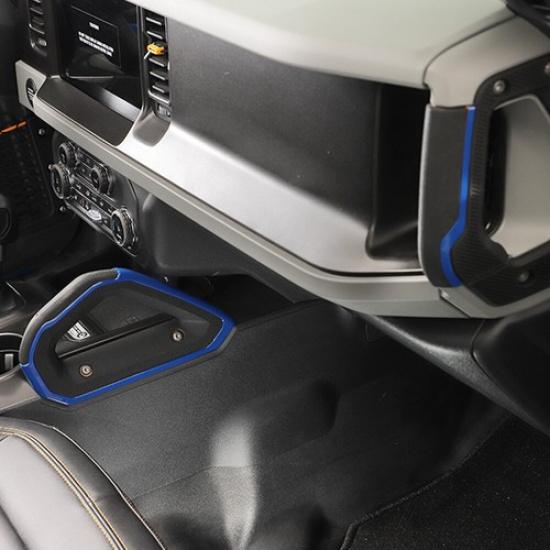 6 set Center Console Dashboard Dashboard Cover Trim For Ford Bronco +Blue