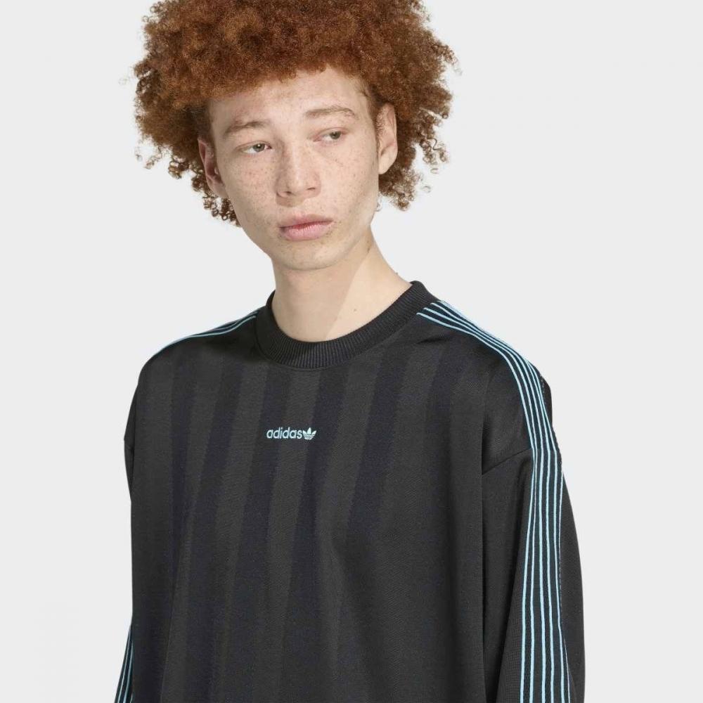 Adidas Long Sleeve Jersey Loose Fit Crewneck Black  Jx3099 