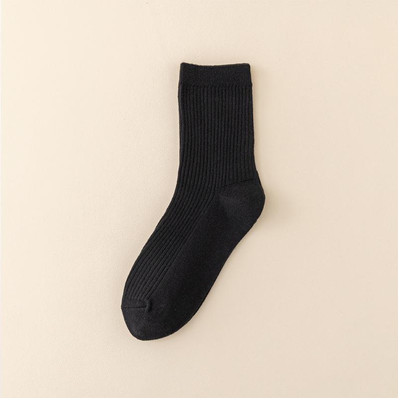 5 Pairs/Lot Men's Vertical Striped Cotton Socks Mid-calf Breathable Socks Business Sports Socks