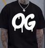 Plus Size Unisexs Blackwhite Vintage Og Logo Tshirt Short Sleeve Crew Neck Casual Shirt Retro Print Travel Daily Wear Ideal Gift