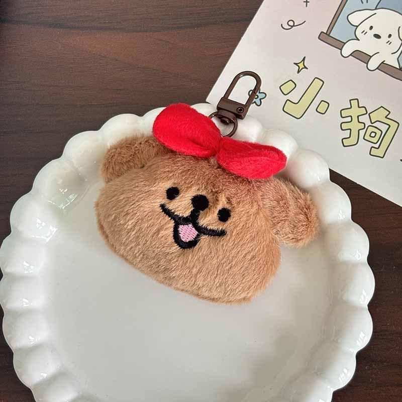 

Милый мультяшный плюшевый бант собака брелок кулон для женщин девочек кавайный автомобильный брелок рюкзак украшения аксессуары детские подарки