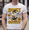 Spooky Goosey Halloween Gift For Boy Girl Pumpkin Ghost Graphic Unisex T- Shirt
