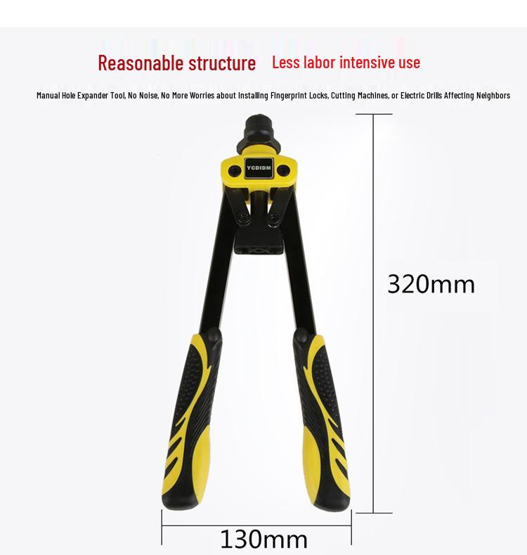 Fingerprint Lock Hole Expander - Anti-theft Installation Tool, Sheet Metal Door Reaming, Locksmith Manual Tool