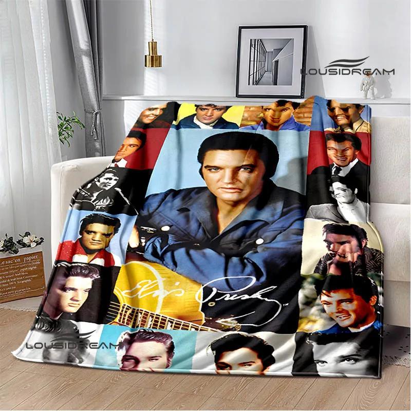 E-Elvis-Presley Retro print deken dekens voor bedden Picknickdekens Flensdeken Zachte en comfortabele deken verjaardagscadeau