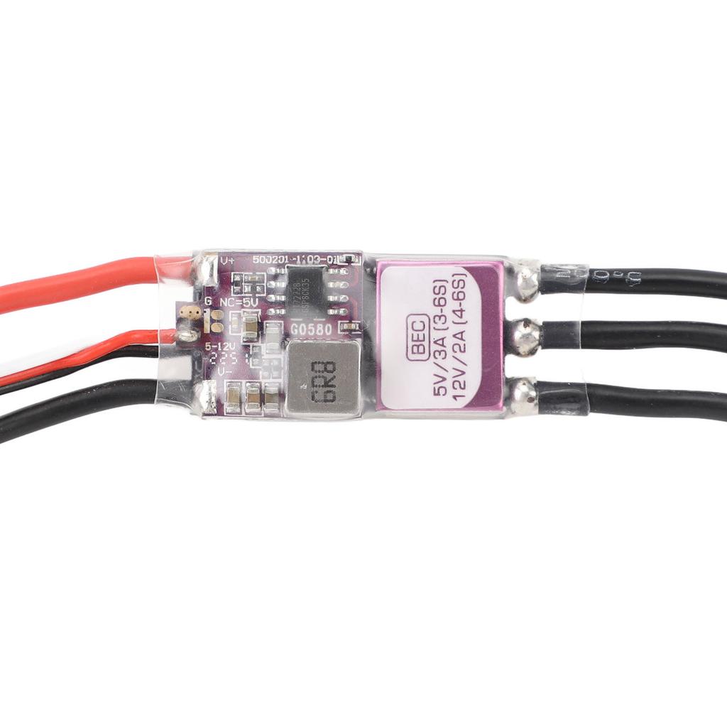 40A Elektronischer Geschwindigkeitsregler Unterstützt 128K 32-Bit MCU 3-6S Drohnenmotor ESC Controller 5V 3A BEC Ausgang