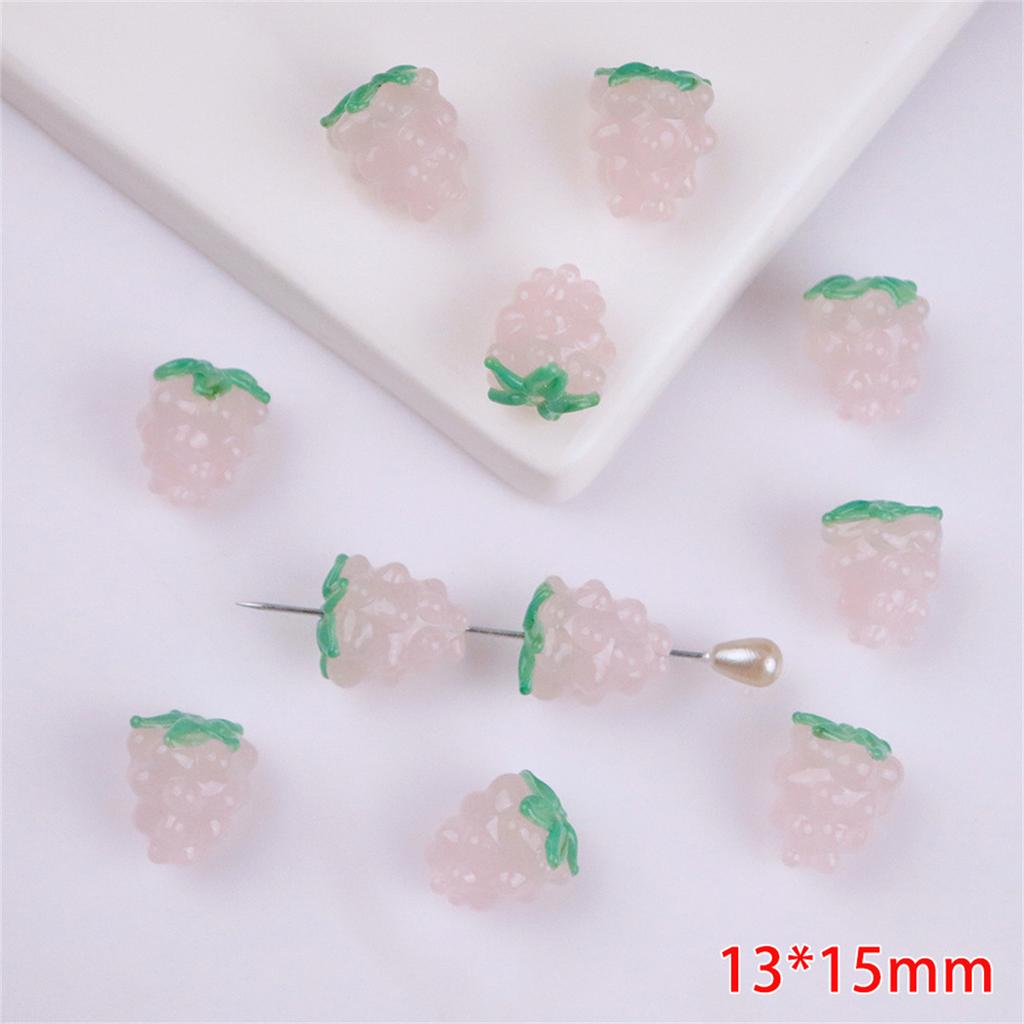 SG14 2Pcs Mini Cartoon Multicolored Cute Fruit Glass Beads Fruits Handmade Raspberries DIY Bracelet Earrings Trend Accessories