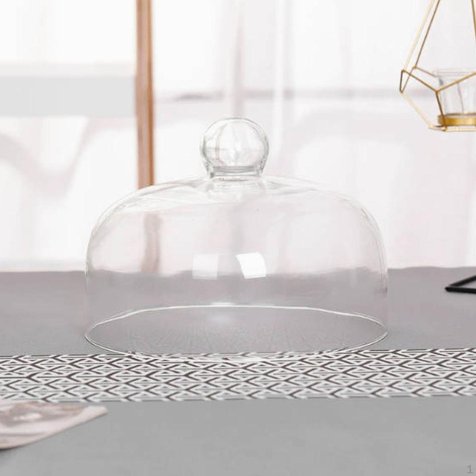 

Подставка для торта, стеклянная крышка, подставка для выпечки, сервировочное блюдо в виде купола 17.5x25.5cm
