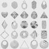Vintage Boho Accessories Stainless Steel Charms For Jewelry Making Supplies 6pcs Irregular Geometric Pendant Charm DIY Earrings