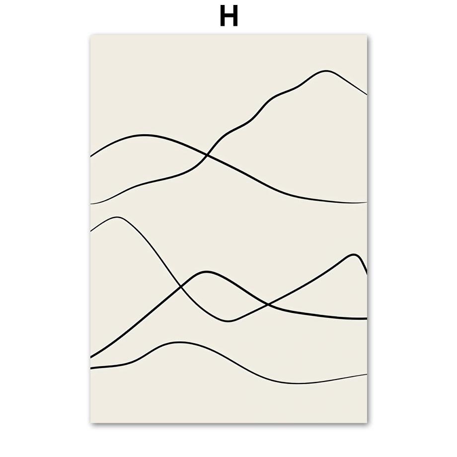 Minimalistické Abstraktní Body Line Figura Citáty Severské plakáty a tisky Nástěnné umění Obraz na plátně Dekor Obrazy do obývacího pokoje