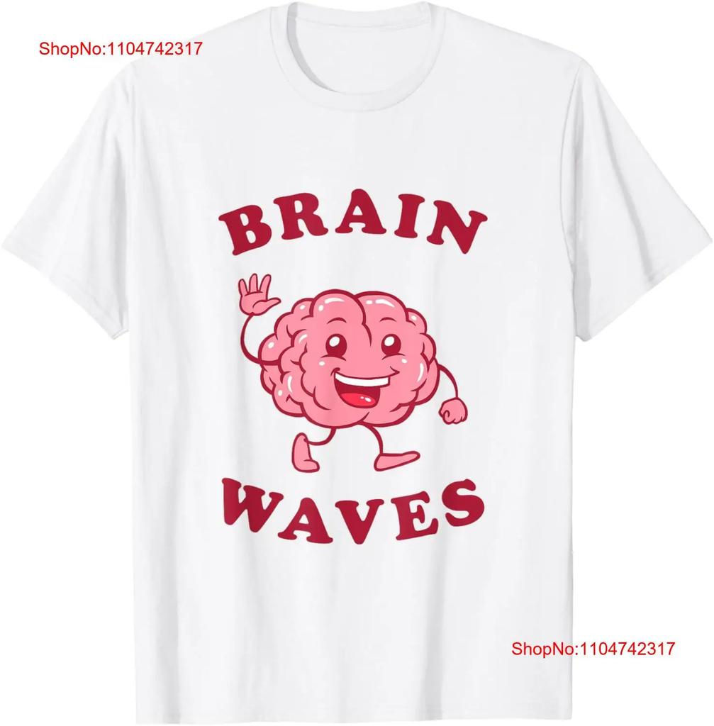 Brain Waves Funny Science Biology T Shirt vintage Washed streetwear designer clothes Stylish Versatile graphic fashion Unisex