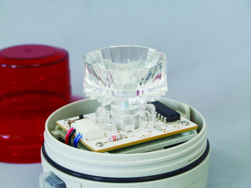 Nichido Industries Battery-Operated LED Rotating Light, Nico UFO, Red, Always On, NU-AR
