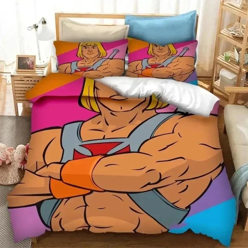 3D-Druck He-Man und Die Masters of the Universe Bequeme Bettdecke Bettbezug Kissenbezug Bettwäsche-Set Dekoration Heimtextilien