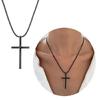 Trendy Cross Pendant Necklace Vintage Style Simple Rope Necklace Chain Necklace