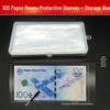100pc Banknote Sleeves & Coin Protection Set with Storage Box and Currency Album