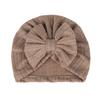 New baby hat baby hat elastic jacquard Indian hat bow windproof children's hat knitted pullover hat