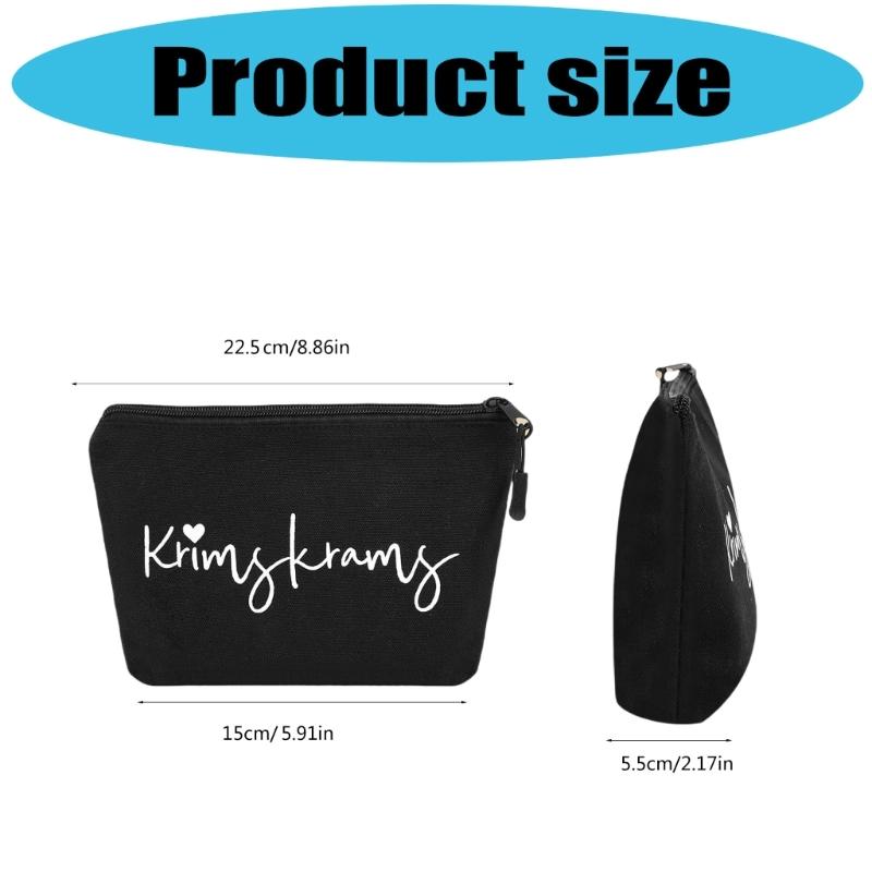 Large Canvas Cosmetic Bag Multifunctional Makeup Organiser Pouches Portable Toiletries Bag For Women Office Daily Use