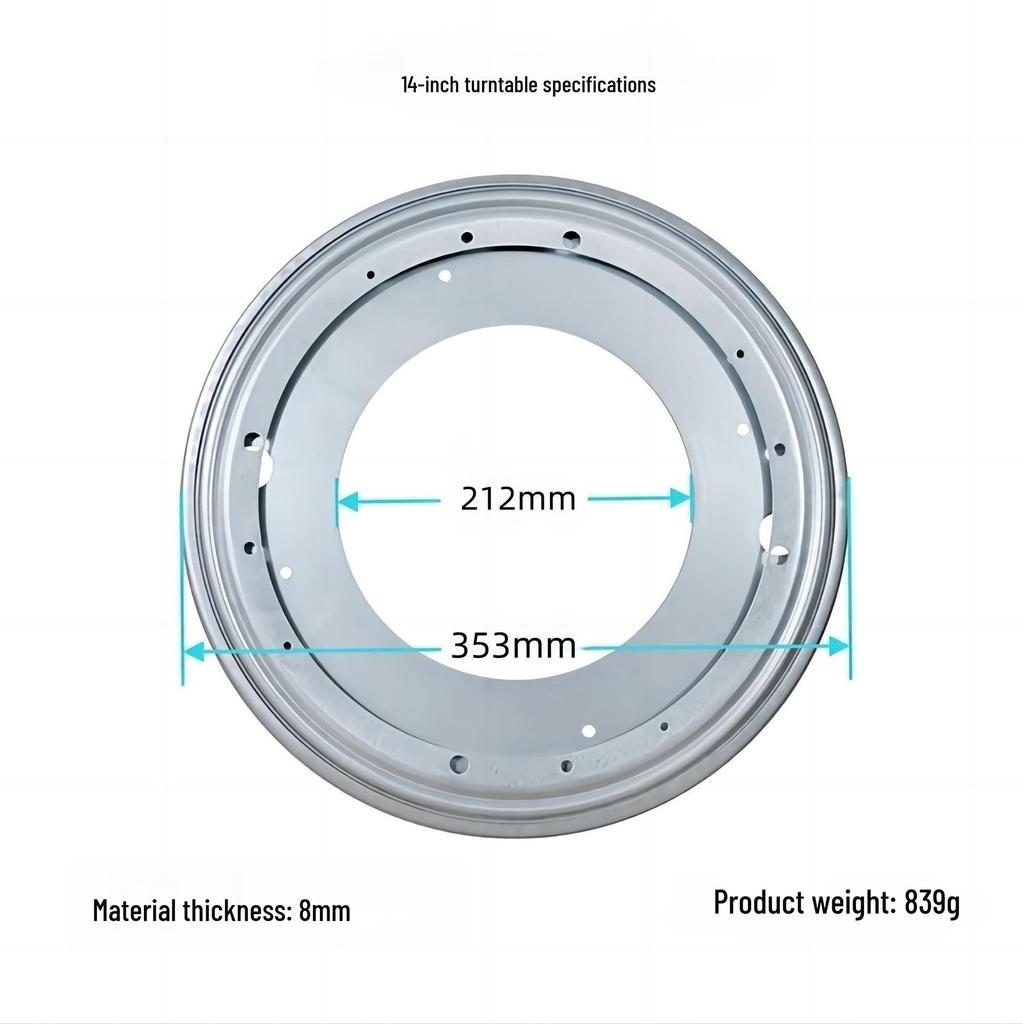 9-Inch 360° Rotating Iron Display Stand with Galvanized Hollow Base
