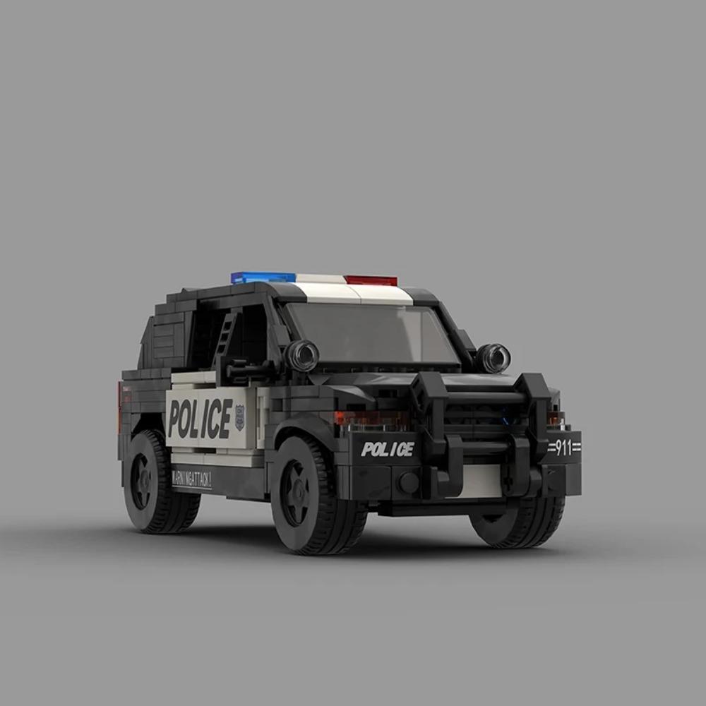 MOC City Polices Explorer Car Building Blocks US SWAT Shields Vehicle Patrol Sets Speed Champions Bricks Model Toys for Kids