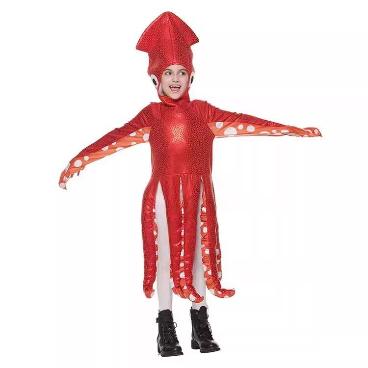 Kids' Multi-Legged Squid Octopus Onesie for Parties and Performances