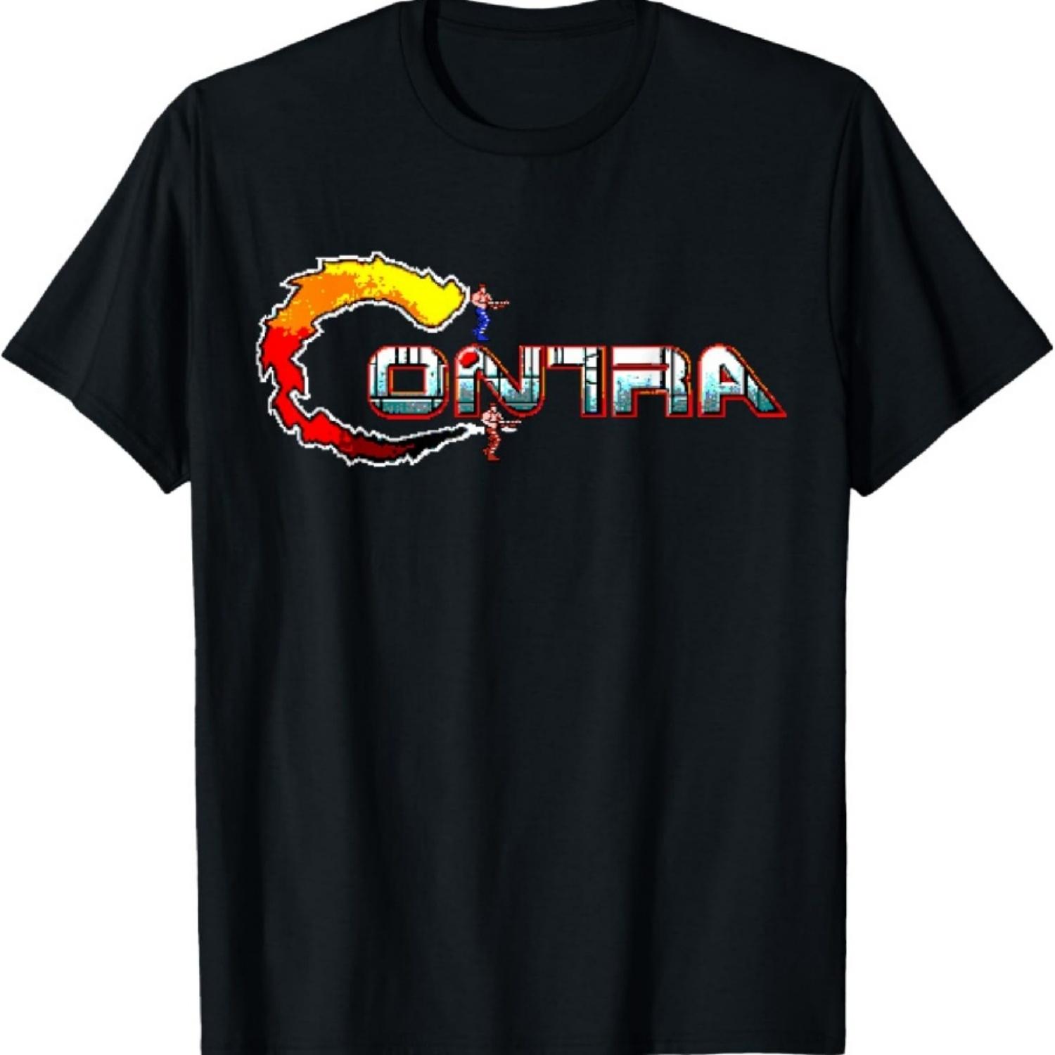 

Contra Logo Retro Gamer Nostalgia Classic 8-Bit Revival T-Shirt S