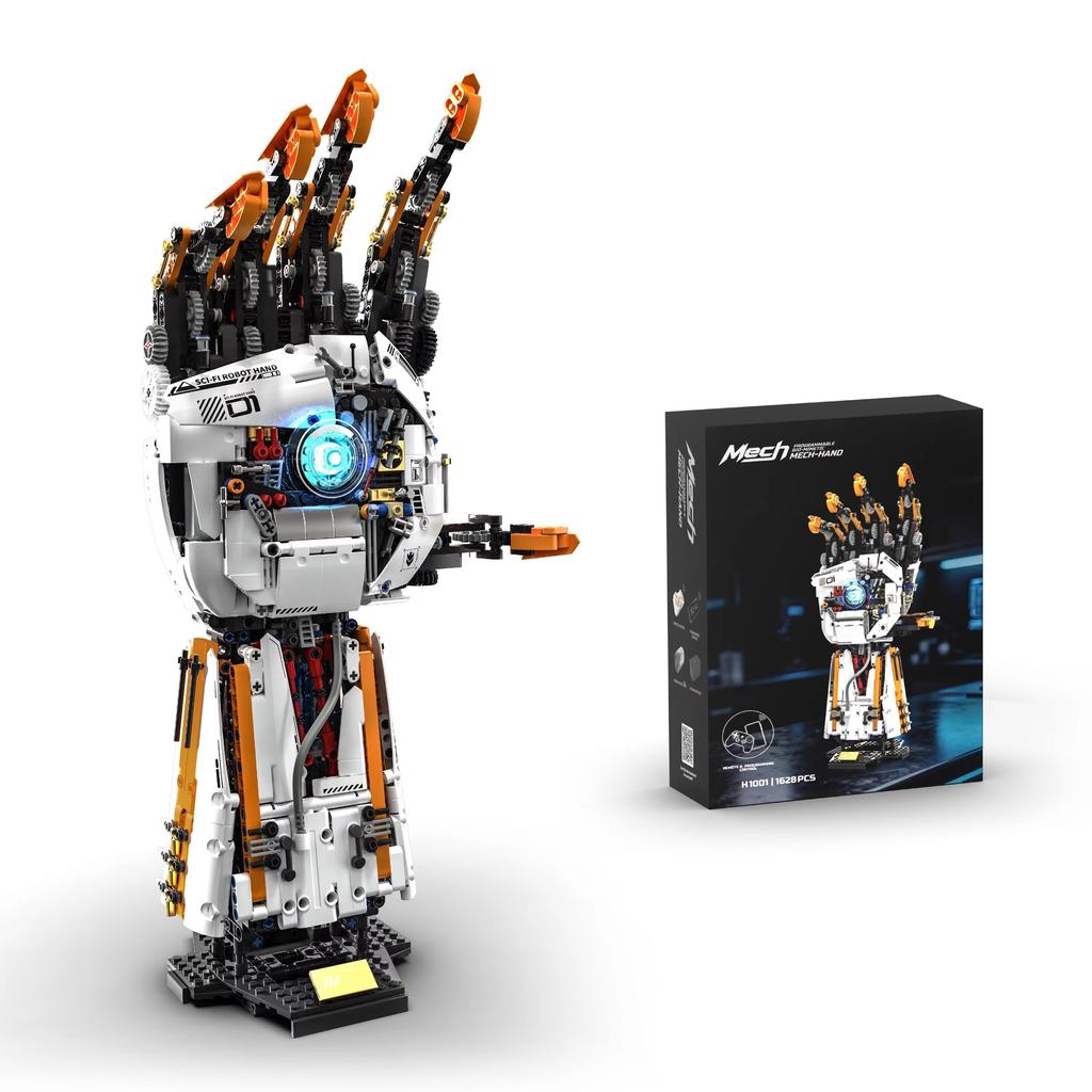 Moc Electric Bionic Robotic Arm Building Blocks Set Model Assembly Toy Home Decoration Educational Toy Birthday Holiday Gifts