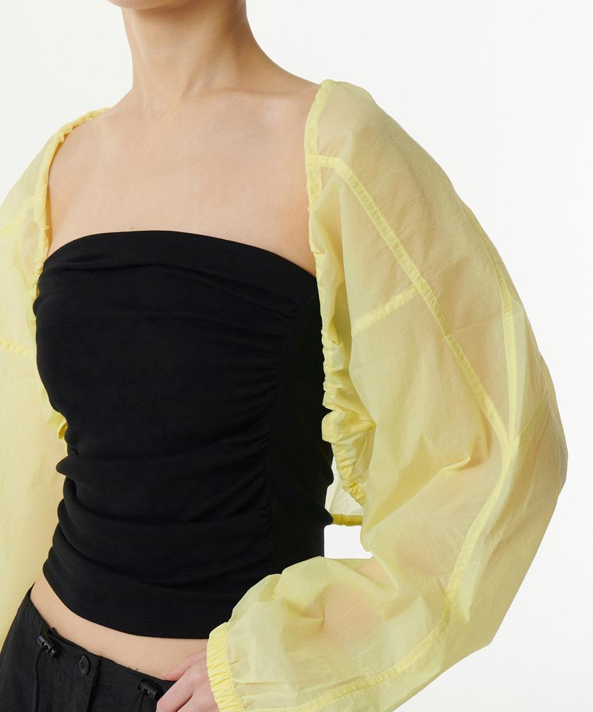 Musinsa Standard Woman Women'S Sheer Nylon Bolero Jacket [Lemon]