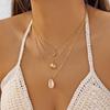 Bohemian Layered Starfish & Shell Pearl Necklace for Women