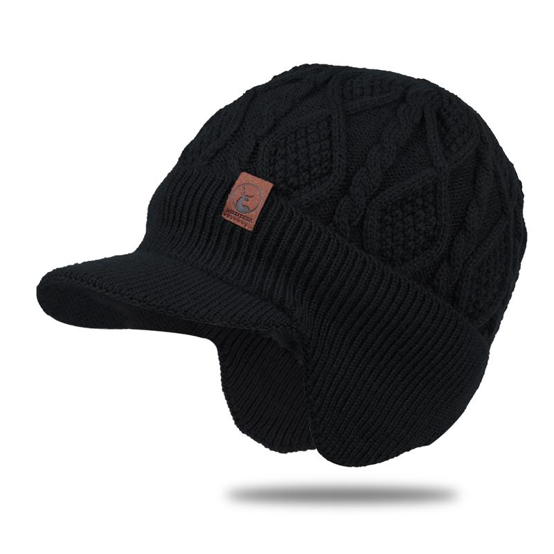Unisex Winter Hat Plush Fur Lined Warm Earflap Cap Stylish Soft Beanie Hat Outdoor Thick Ski Sports Knitted Hat