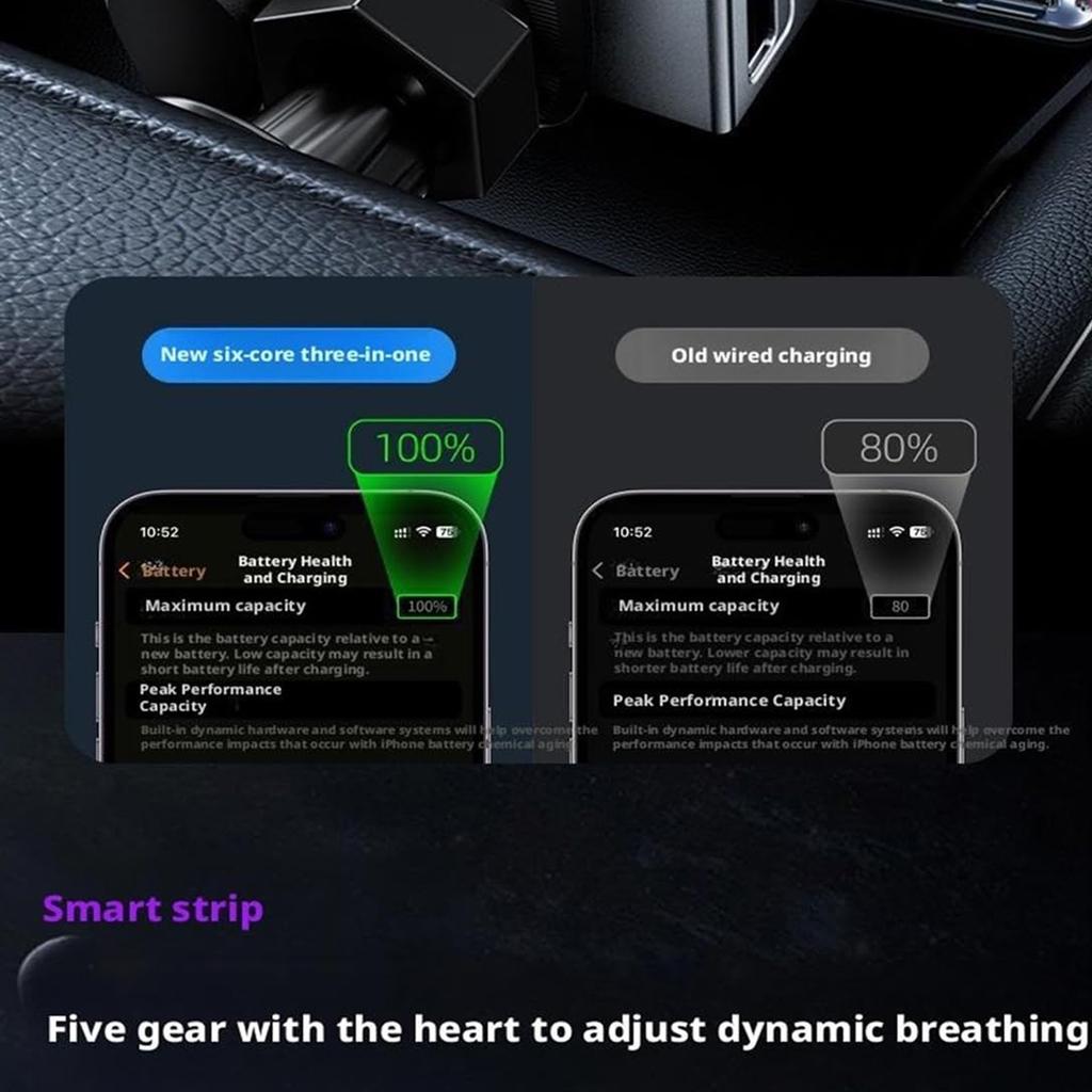 Car Phone Holder With Wireless Charging And Navigation Support, Auto Accessories, Built-in And Lock Function