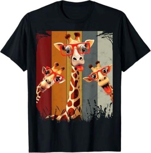 Funny Safari Animal Giraffe Shirt For Women Mens African T-Shirt