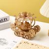 3D Wooden Pumpkin Carriage Puzzle: Handmade, High-End Children's Educational Toy and Ornament