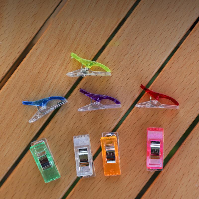 50Pcs Sewing Clips Colorful Clips Multipurpose Plastic Craft Crocheting Knitting Safety Clothing Clips Color Binding Clips