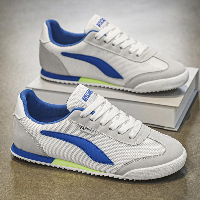 Men's Casual Shoes Lace-up Mesh Sneakers Summer Breathable Comfortable Walking Shoe Fashion Forrest Gump Driving Shoes for Men