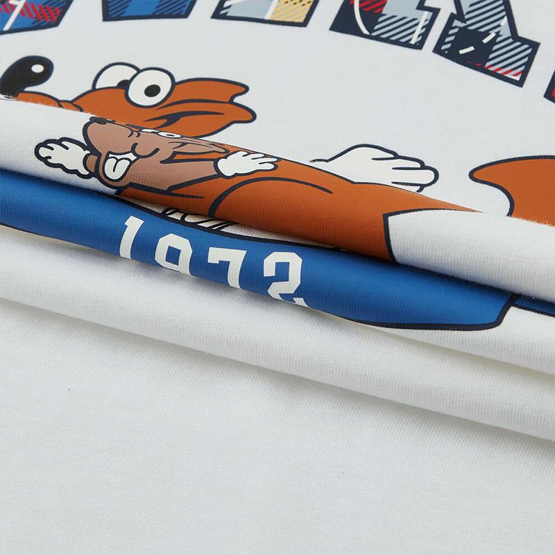 Nike Camiseta de Manga Comprida Gráfica de Logotipo de Desenho Animado Tops Infantis II0470100