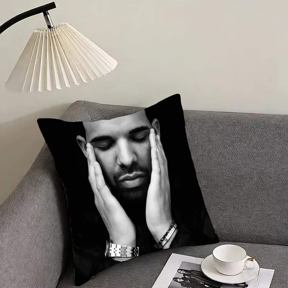 D-Drake Rapper Cushion Cover Pillowcase Ultra Soft Skin Friendly Fabric Cloud Like Comfort & Concealed Zipper