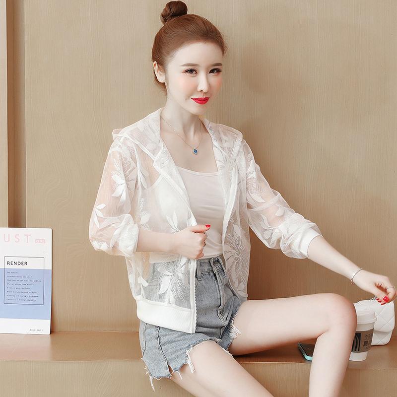 

Летняя солнцезащитная женская куртка с длинными рукавами, тонкая универсальная солнцезащитная одежда XL