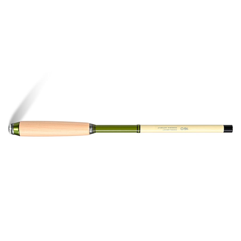 Extendable Fishing Pole Camping Mini Fishing Rod Telescopic Fishing Pole with Solid Wood Handle 1.6m