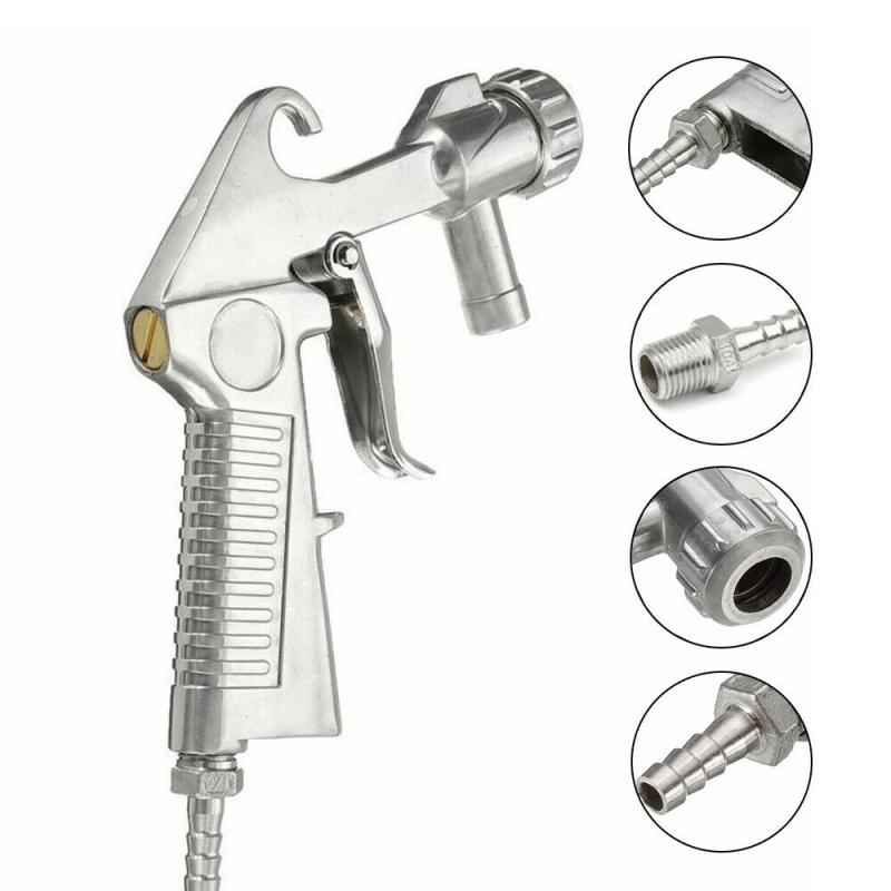 Pískovač Vzduchový sifon Tryskací tryska Keramické hroty Abrazivní pískování(stříbrný)