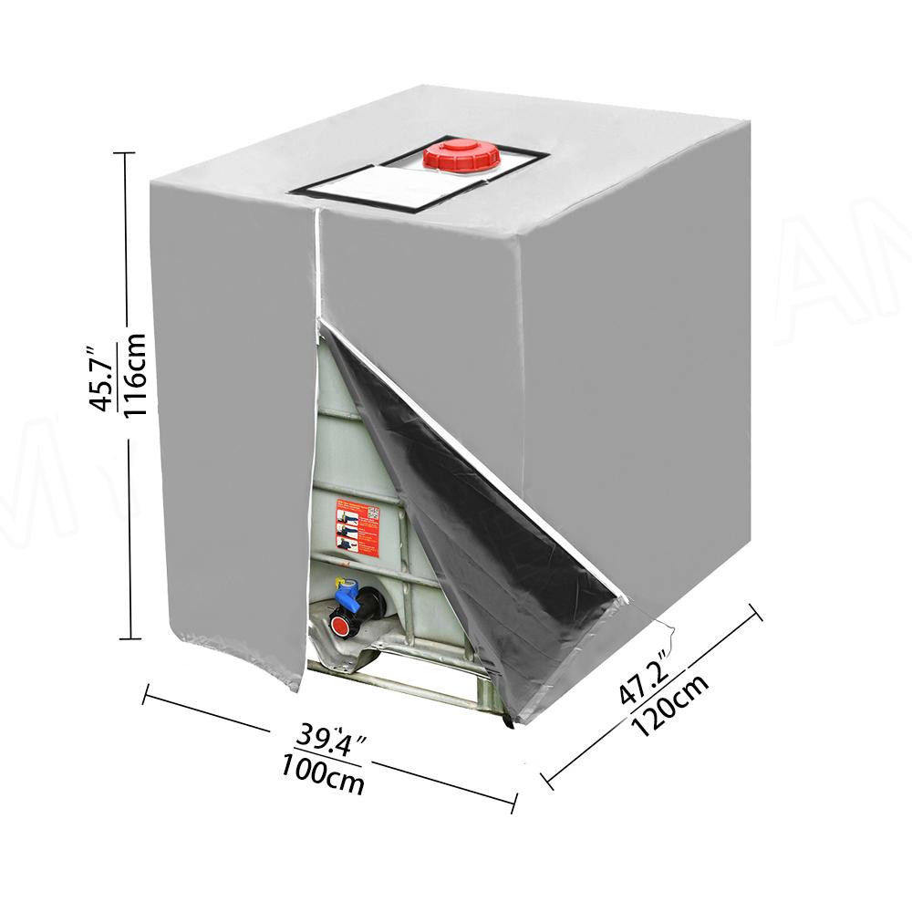Heavy Duty IBC Water Tank Cover 275 Gallon Waterproof Anti-Oxidation IBC Tote Cover Water Tank Shield