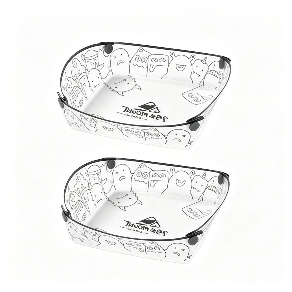 1pcs Outdoor Foldable Bowl Protable Transparent Tableware Heatproof Plate with Snap Food-grade Cup Coffee Filter Funnel